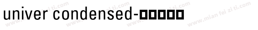 univer condensed字体转换
